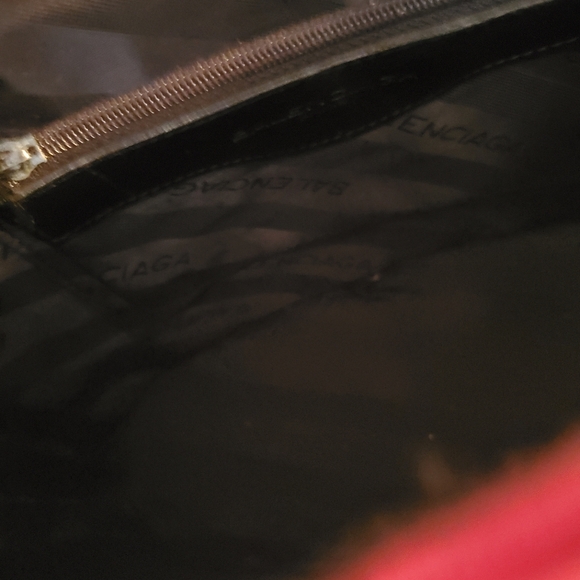 Balenciaga Red With Black Handbag ,vintage. - Picture 11 of 13